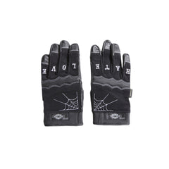 May club -【WESTRIDE】TEXTILE GLOVE - SPIDER WEB（BLACK）