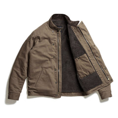 COTTON ULSTER JACKET - KHAKI - May club