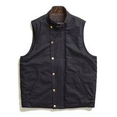 ACV-V01KT COTTON ULSTER VEST - BLACK - May club