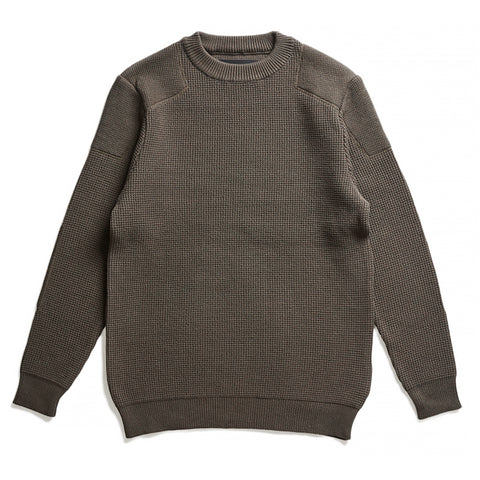 ACV-KN01 PADDED WAFFLE COTTON KNIT - ARMY GREEN