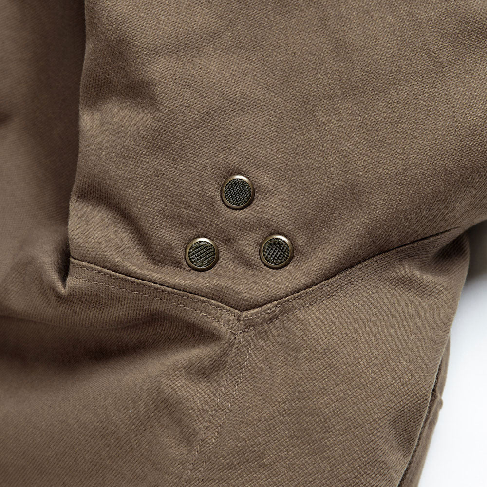 COTTON ULSTER JACKET - KHAKI - May club