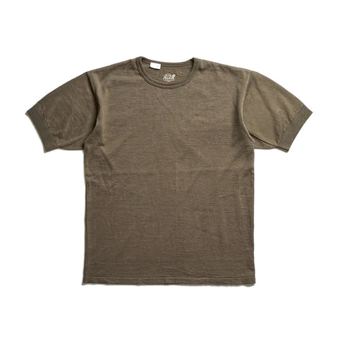 CREW NECK KNIT TEE - ARMY GREEN - May club