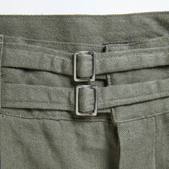 LINEN GURKHA SHORTS - ARMY GREEN - May club