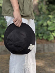 ACV-HG05 LINEN FATIGUE HAT - BLACK - May club