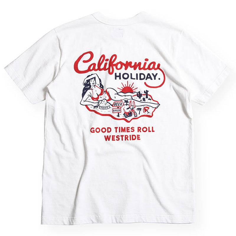 May club -【WESTRIDE】"HOLIDAY" TEE - WHITE