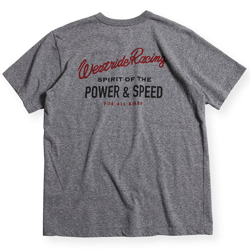 May club -【WESTRIDE】"POWER AND SPEED PISTON" TEE - GREY