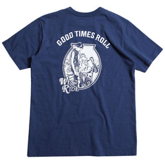 May club -【WESTRIDE】"GOOD TIMES ROLL" TEE - FADE NAVY