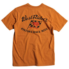 May club -【WESTRIDE】"WR FLAG" TEE - COGNAC