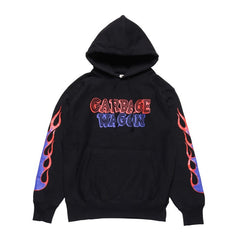 BERDOO FLAMES PULLOVER HOODIE - BLACK - May club