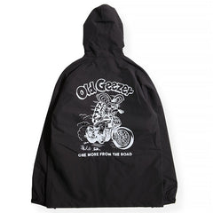 CYCLE HOODIE WINDBREAKER：OLD GEEZER（BLACK） - May club