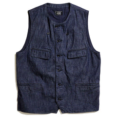 ACV-WCT01FC 4POCKETS DENIM WAISTCOAT by FULLCOUNT - May club