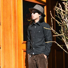 May club -【Addict Clothes】ACV-SH01 PADDED WOOL SHIRT - CHARCOAL GREY
