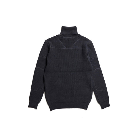 May club -【Addict Clothes】ACV-KN02 PADDED WAFFLE COTTON TURTLE KNIT - BLACK