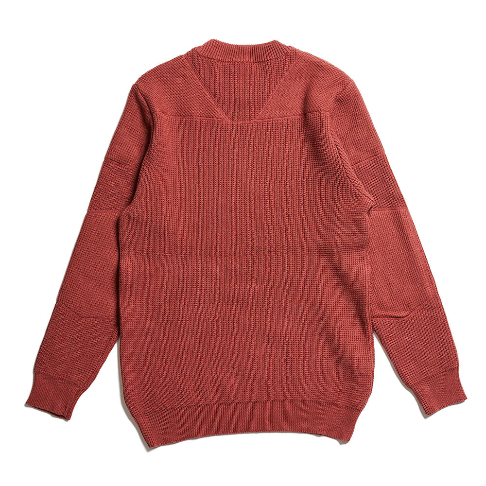 ACV-KN01 PADDED WAFFLE COTTON KNIT - FADE RED - May club