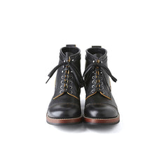 AB-02C STEERHIDE CAP TOE LACE-UP BOOTS - May club