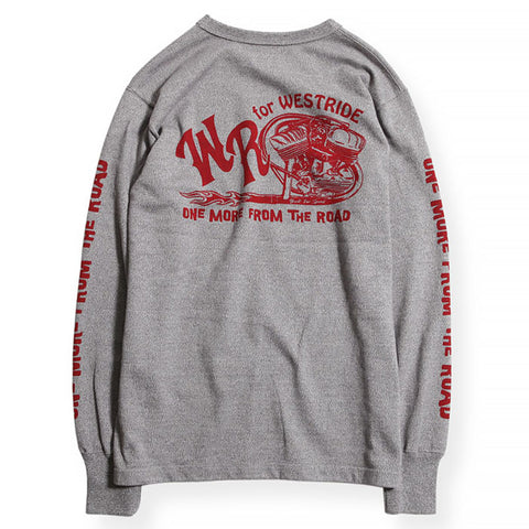WR FOR WEST RIDE LONG SLEEVE TEE - H.GRY