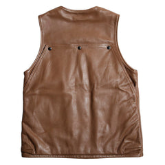 FORT MORGAN VEST - STEERHIDE BROWN - May club