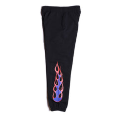 BERDOO FLAMES SWEAT PANTS - BLACK - May club