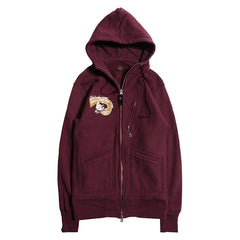 HEAVY WEIGHT FULL ZIP HOODIE - SPEED AND SPORT SHOP (WINE RED) - May club