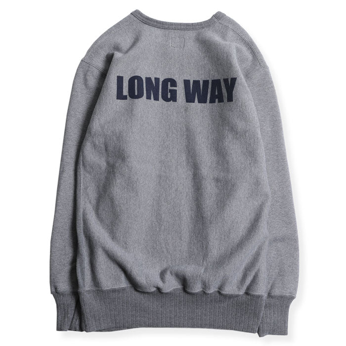 HEAVY WEIGHT FRONT-V SWEAT - LONG WAY: H.GRY - May club