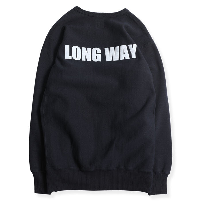 HEAVY WEIGHT FRONT-V SWEAT - LONG WAY: BLK - May club
