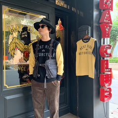 May club -【WESTRIDE】WEST RIDE MC LONG SLEEVES TEE - BLK/L.HNY