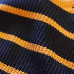 May club -【WESTRIDE】CLASSIC RIB  RANDOM SWEATER - BLK/CGNC