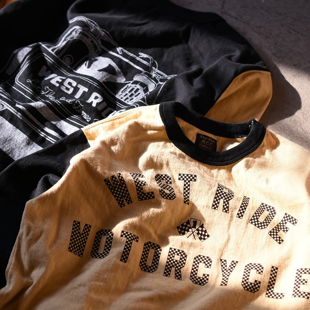 May club -【WESTRIDE】WEST RIDE MC LONG SLEEVES TEE - L.HNY/BLK