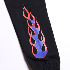 BERDOO FLAMES SWEAT PANTS - BLACK - May club