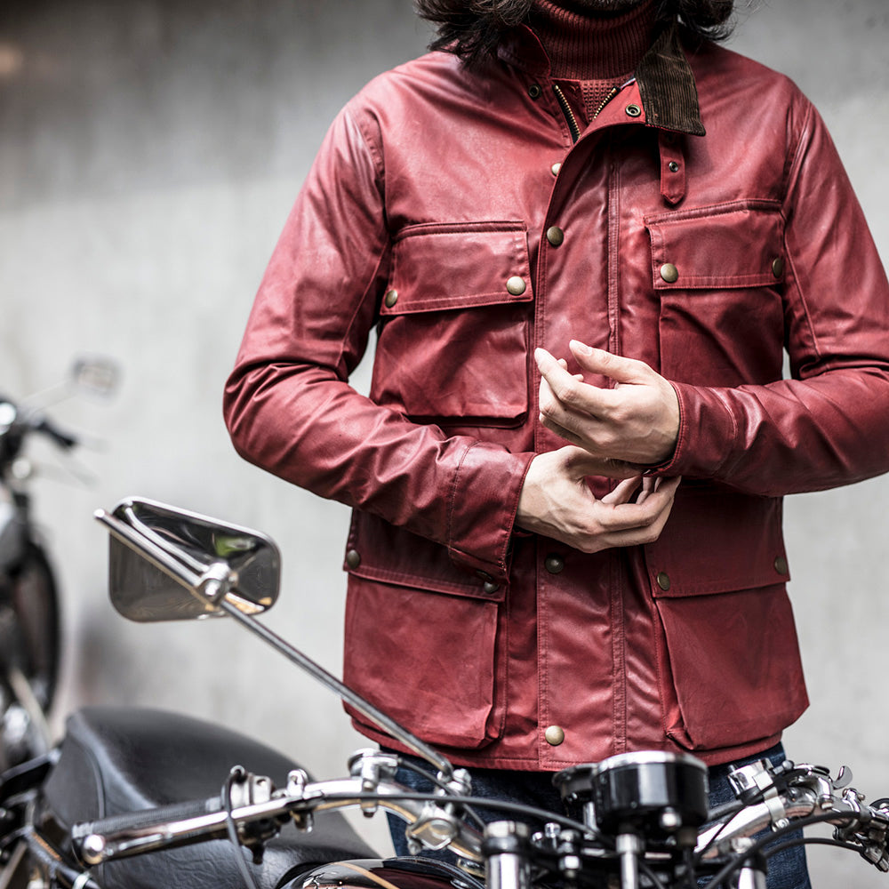 May club -【Addict Clothes】ACV-WXP02 WAXED COTTON BMC JACKET - RED