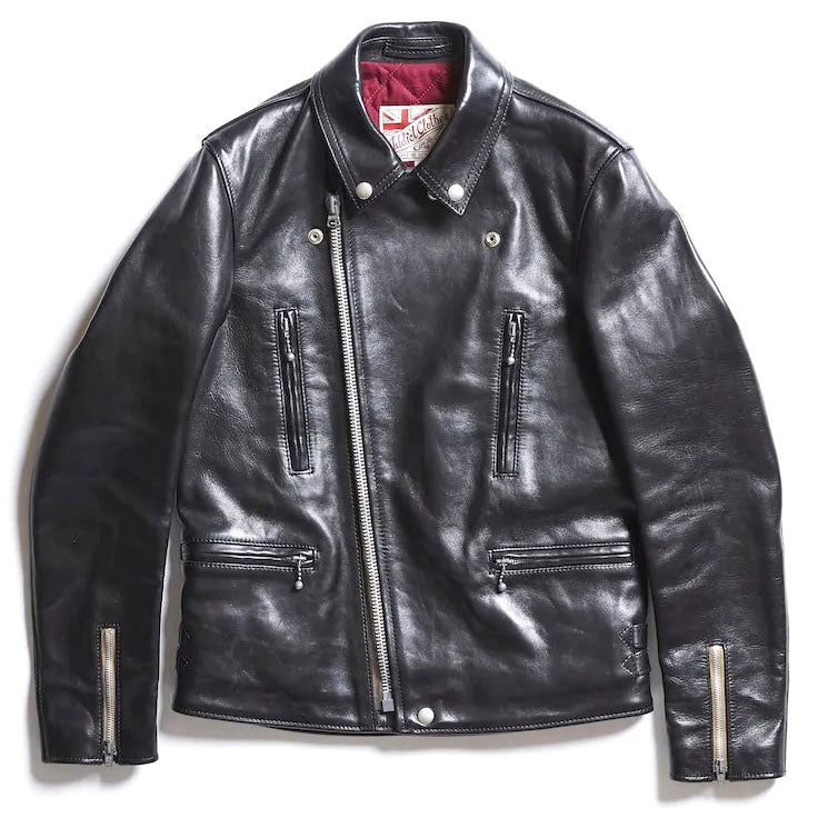 AD-02L HORSEHIDE DOUBLE RIDERS JACKET - BLACK - May club