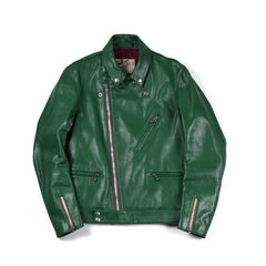 May club -【Addict Clothes】AD-03 Horsehide British Asymmetry Jacket - Green