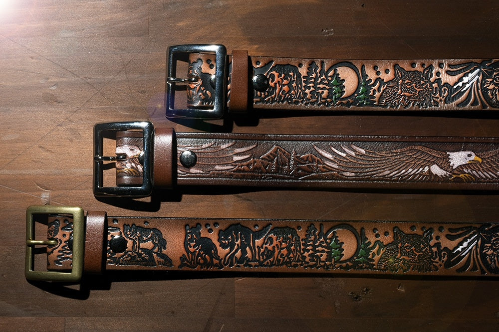 May club -【THE HIGHEST END】LEATHER BELT - EAGLE