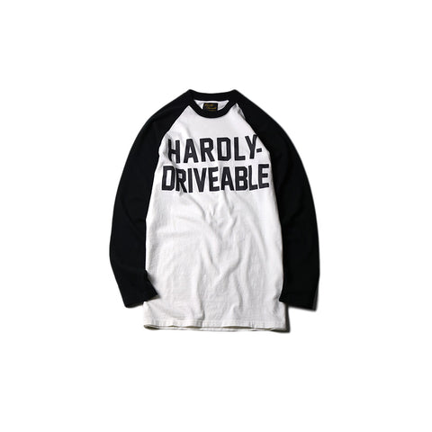 May club -【HARDLY-DRIVEABLE】Logo Long Sleeve T-Shirt (Straight-Black)