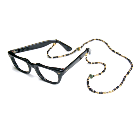 May club -【SunKu】Black Antique Beads Eyewear Holder