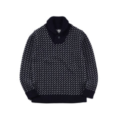 May club -【WESTRIDE】SHAWL COLLAR SWEATER - BIRDS EYE