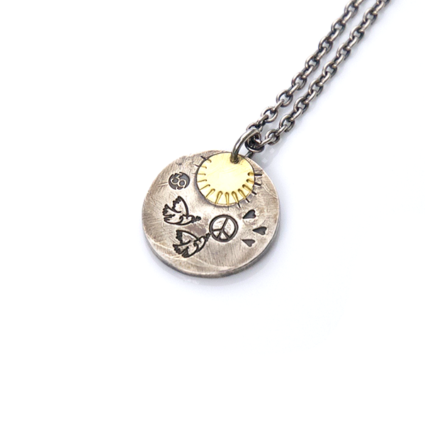 Love & Peace Plate Necklace - May club