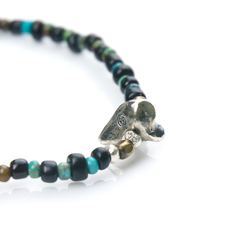 Antique Beads Bracelet Black × Turquise - May club