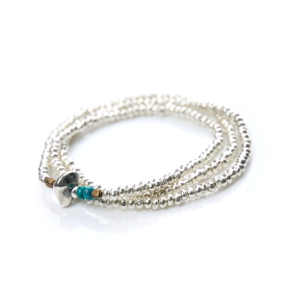 Silver Beads Necklace & Bracelet - May club