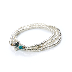 Silver Beads Necklace & Bracelet - May club