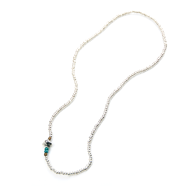 Silver Beads Necklace & Bracelet - May club