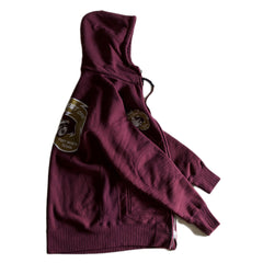 HEAVY WEIGHT FULL ZIP HOODIE - SPEED AND SPORT SHOP (WINE RED) - May club