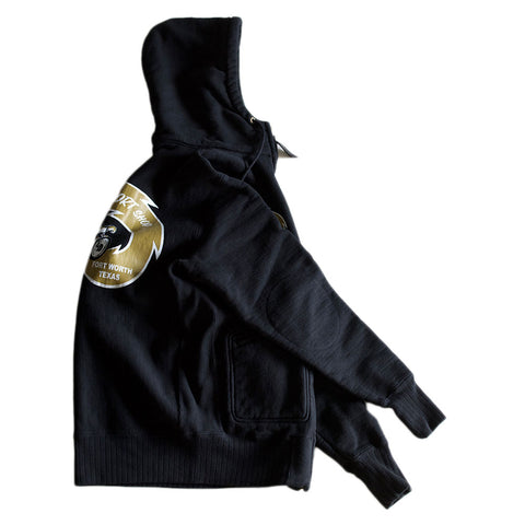 HEAVY WEIGHT FULL ZIP HOODIE - SPEED AND SPORT SHOP (BLACK) - May club