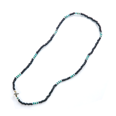 Antique Beads Necklace & Bracelet　Black/Turquoise - May club