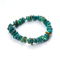 May club -【SunKu】Natural Stone Turquoise Beads & Brass Bracelet