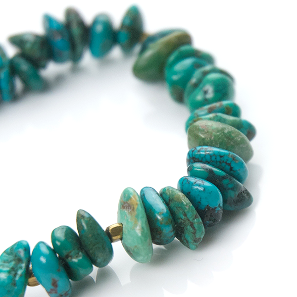 May club -【SunKu】Natural Stone Turquoise Beads & Brass Bracelet