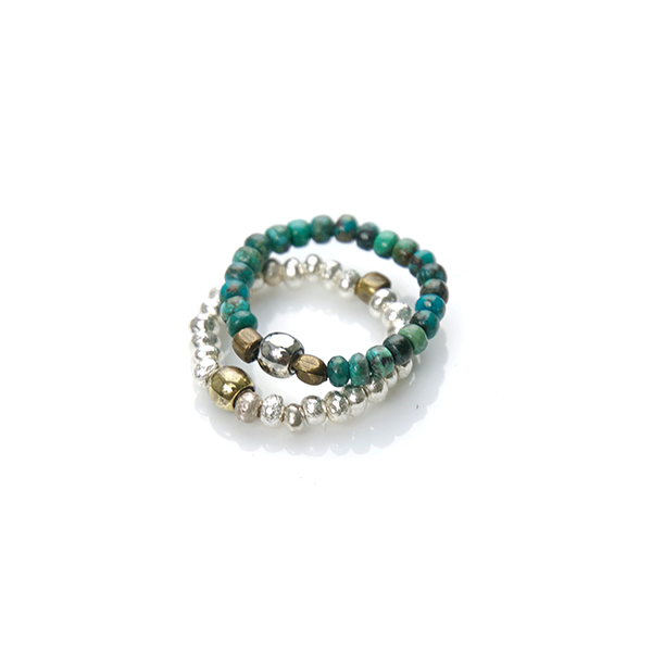 Turquise & Silver Beads Ring - May club