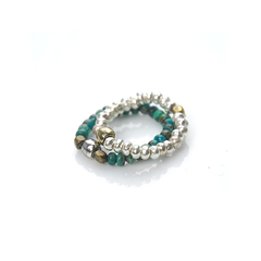 Turquise & Silver Beads Ring - May club