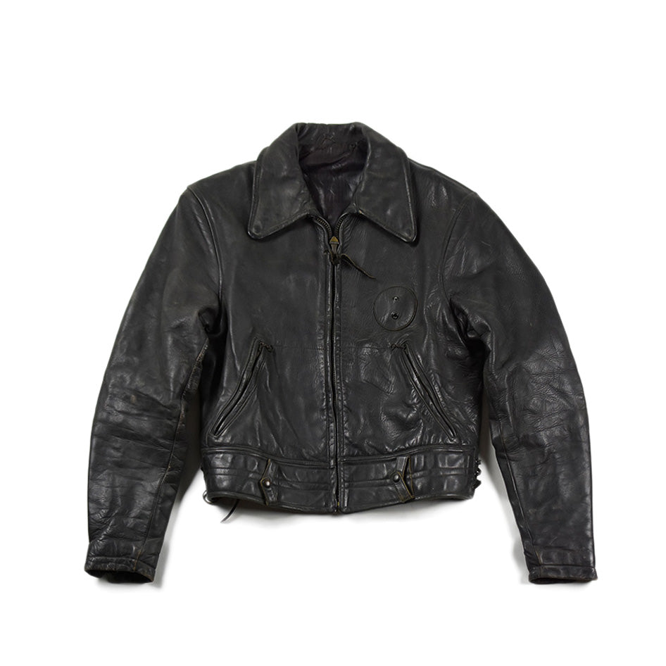 May club -【Vintage】40's STAR GLOVE & LEATHER CO. LAPD HORSEHIDE CYCLE JACKET