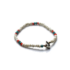 May club -【SunKu】Antique Beads Mix Bracelet - white